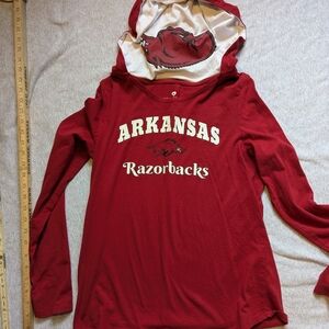 Colosseum Arkansas Razorbacks Kids Red Hoodie